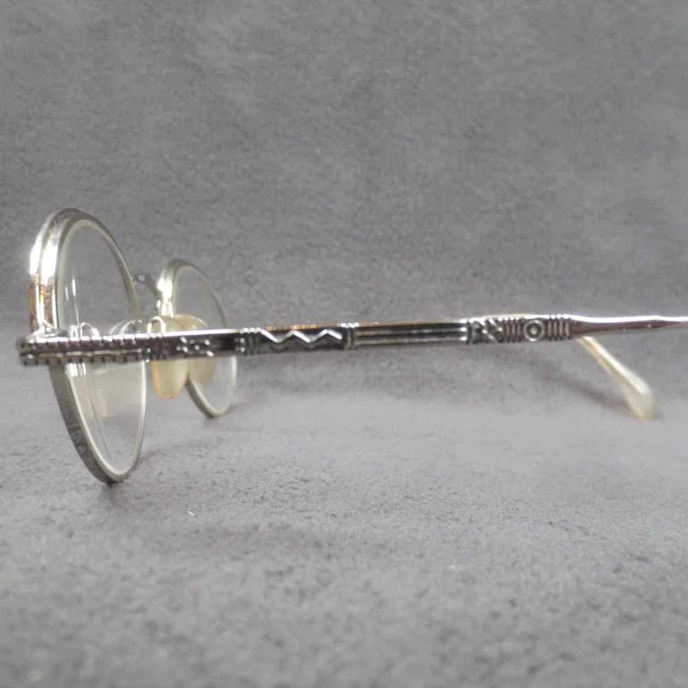 Vintage Dakota Smith 1219 Indian‎ Drums Aged Silver Round Frame 3948 50-22-140